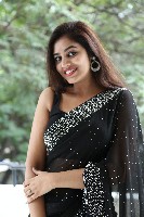 Vibhisha Jaanu Black Saree Photos